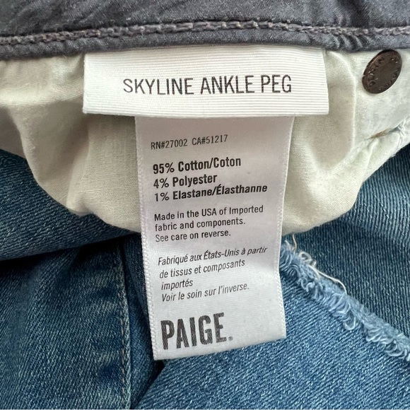 Paige Jeans -  Skyline Ankle Peg medium color- 29 - Picture 6 of 6